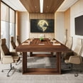 thumbnail image 7 of 8FT Large Conference Table for 10 People, Business Style Seminar Tables with 2 Cable Grommets, 7 of 7