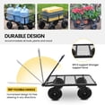thumbnail image 3 of Aukfa Utility Garden Cart, Heavy Duty Metal Wagon Cart with Rotating Handle, Removable Sides/10" Wheels for Outdoor Hauling/Gardening, Black, 3 of 8
