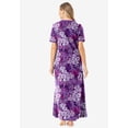 thumbnail image 2 of Dreams & Co. Plus Size Petite V-Neck Short Sleeve Maxi Lounger, 2 of 6