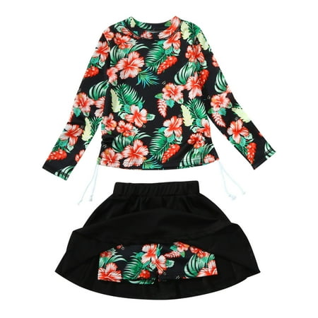 

nsendm Swimsuit Kids 9 Girls Kids Swimwear Baby Bathing Children Set Swimsuit Mermaid Suit Bathing Suit for Kids Black 9-10 Years