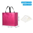 thumbnail image 2 of Uxcell Gift Bags with Cards, 12 Set 13" Reusable Non-Woven Gift Goodie Bags, Rose Red, 2 of 6