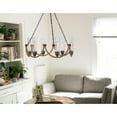 thumbnail image 3 of Cal Lighting 60W X 6 Argyle Metal Chandelier With Moss Rods And Glass Shades, 3 of 6