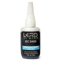 Lord of Bass EC2400 Black Medium-Thick Premium Rubber Toughened CA - Super Glue 2oz