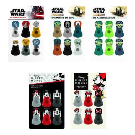 Best Brands Star Wars The Mandalorian Magnetic Bag Clips 6 count.
