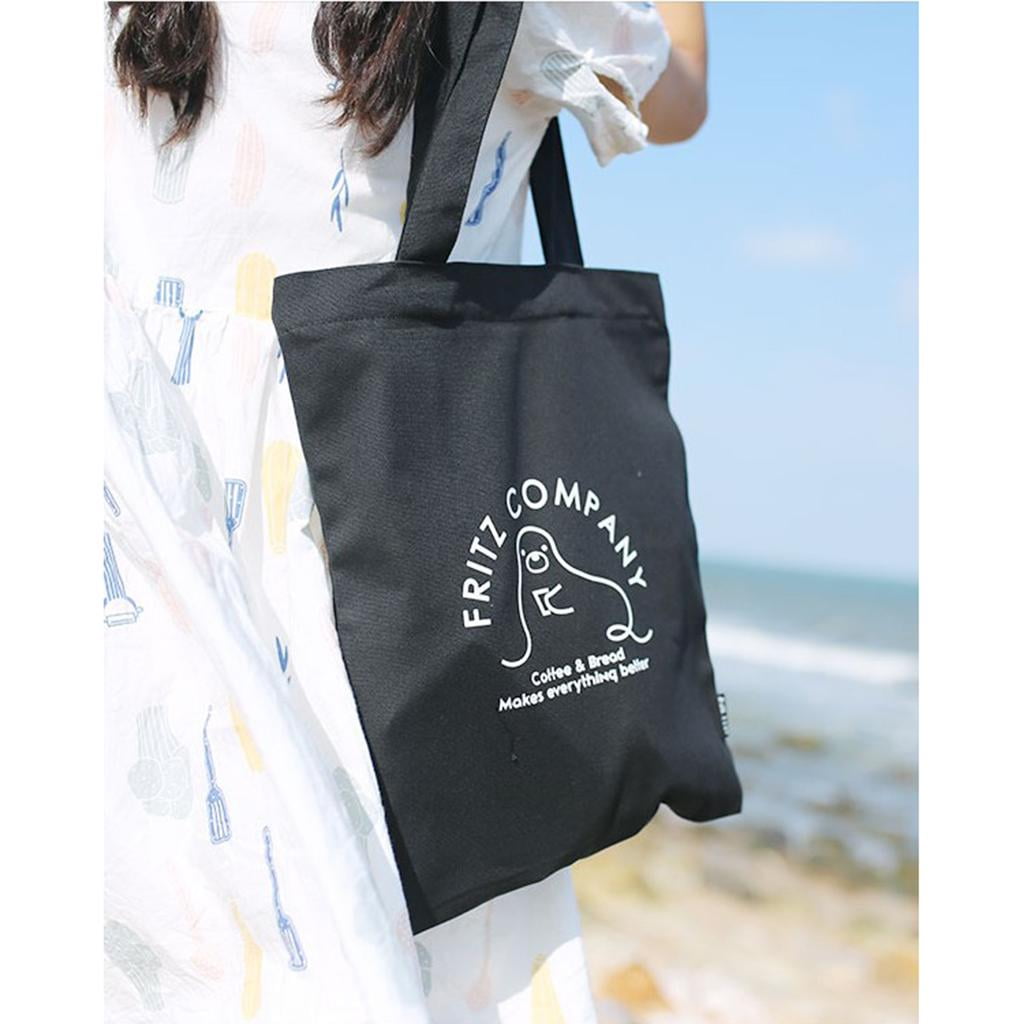 Printed canvas tote bag hotsell