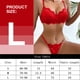 thumbnail image 2 of Traje De Ropa Interior Sexy Con Perspectiva De Tirantes De Encaje De 2 Piezas - Rojo, 2 of 6