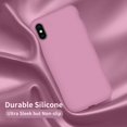 thumbnail image 4 of Designed for iPhone Xs Max Case, Silicone Ultra Slim Shockproof Protective Phone Case with [Soft Anti-Scratch Microfiber Lining], 6.5 inch, Lilac Purple, 4 of 13