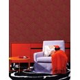 thumbnail image 2 of Abstract Gold, Red Trellis Wallpaper Roll, 2 of 2