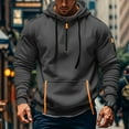 thumbnail image 5 of Qwertyu Mens Tactical Hoodies Pullover Quarter Zip Hooded Sweatshirts Big and Tall Long Sleeve Military Hoodie Sweatshirt with Pockets Dark Gray 3XL, 5 of 5