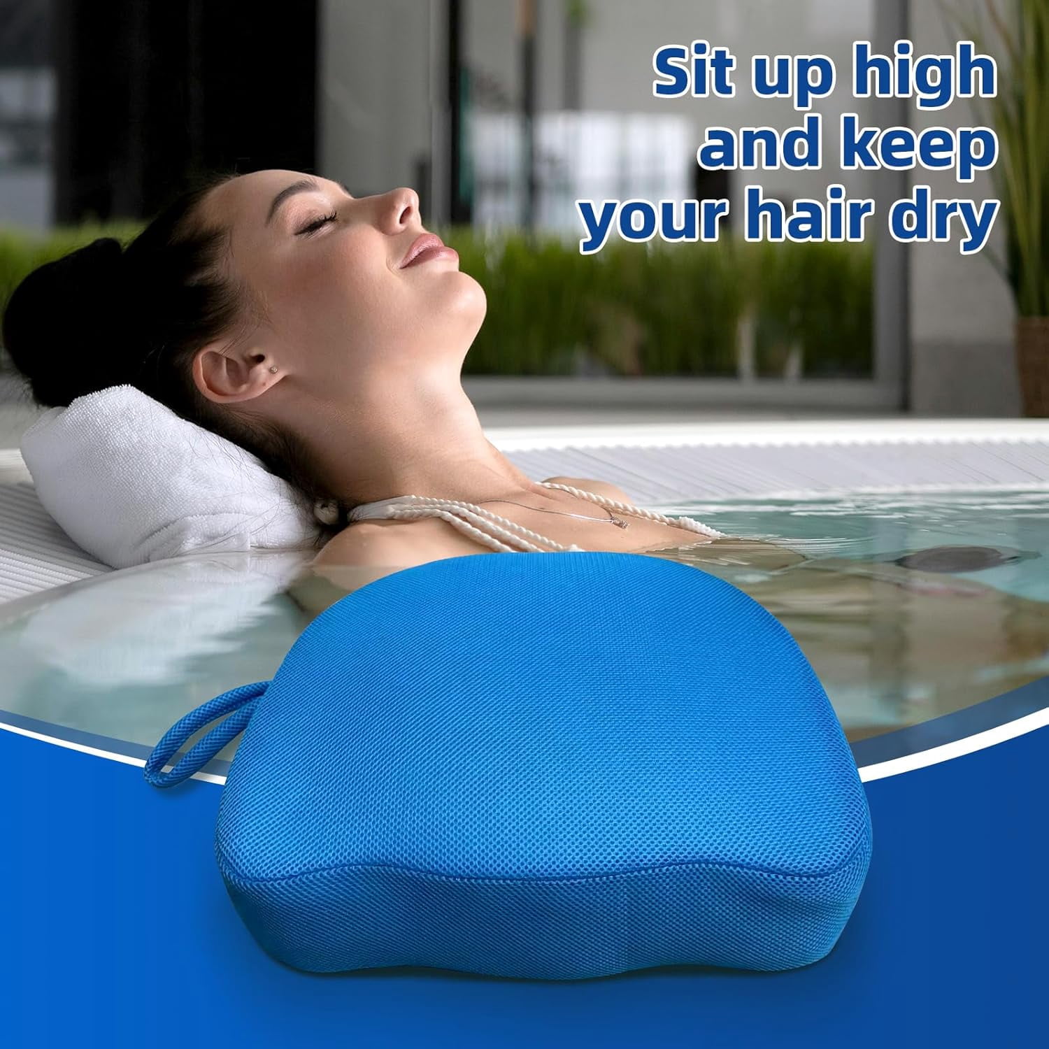 Hot Tub Booster Seat for Adults, Quick-Drying Portable Cushion with Weighted Module for Quick Sinking, Suitable for Hot Tub Booster Seat, Inflatable Hot Tub, Pool