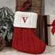 thumbnail image 1 of Initial Alphabet Christmas Stockings 7inch Letter Personalised Xmas Stocking Letter Personalised Xmas Stocking 26 Soft Stockings Decorations For Family Party, 1 of 2
