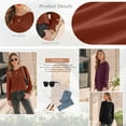 thumbnail image 3 of SUNBS Long Sleeve Shirts for Women Pleated Crewneck Fall Winter Casual Blouses, Sizes S-3XL, 3 of 8