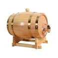thumbnail image 5 of Fiocias Oak Wine Barrel with Stand Retro Storage Container Port Keg Wood Wine Barrel for 1L, 5 of 9