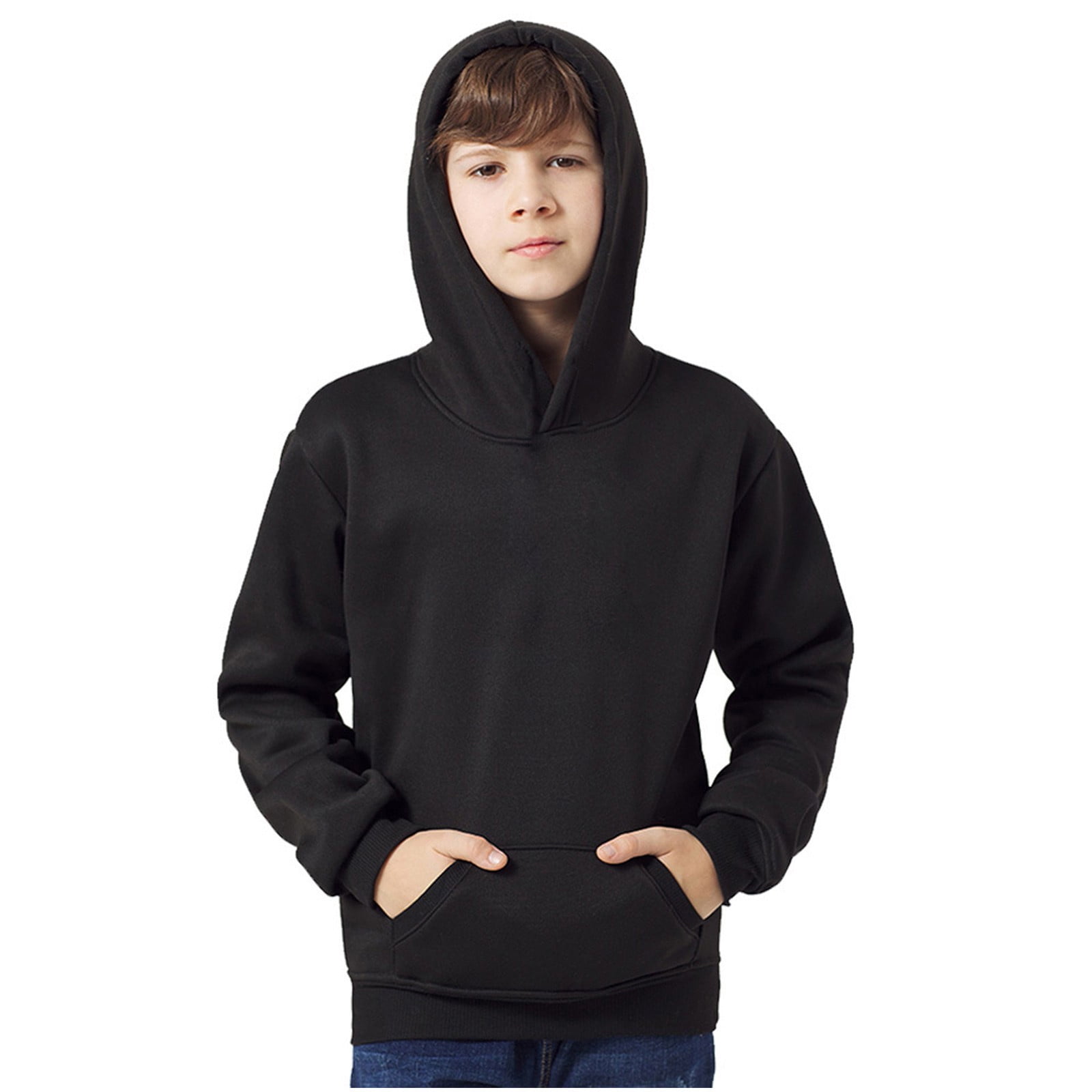 Toddler Boy City Letter Print Pocket Design Dark Blue Hooded Sweatshirt