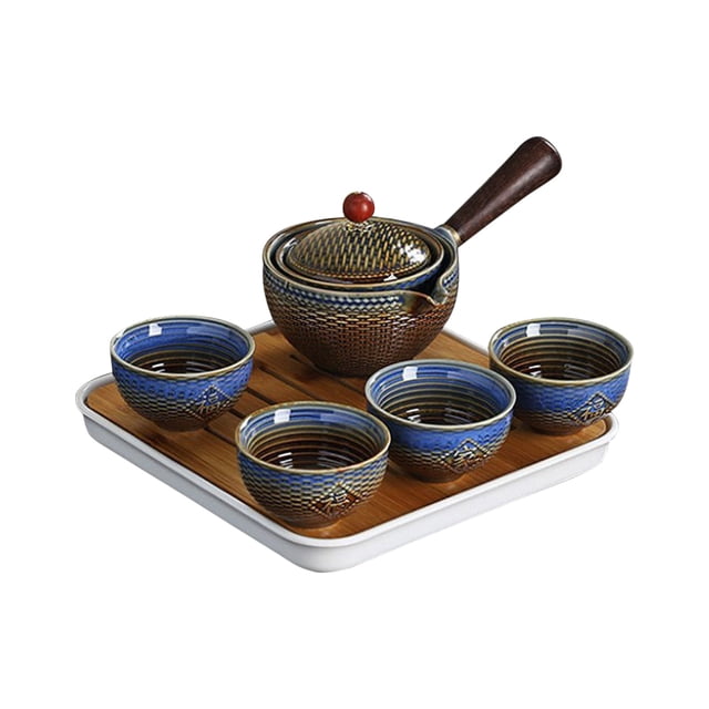 Agiferg Creative 360 Degree Rotating Tea Set Well Off Teapot Cradle Type Semi Automatic Kung Fu Tea Set Household