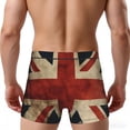thumbnail image 3 of Men's Boxer Brief Underwear Breathable Comfort Stretch, Union Jack Flag Vintage UK, 3 of 7
