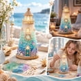 thumbnail image 6 of DIY Sea Glass Lighthouse Kit, 3D Glowing Art Coastal Decor with LED Adult DIY Nautical Craft Decor Gift, 6 of 8