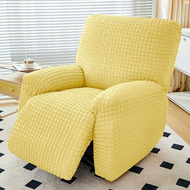 ERDOUY Couch Cover Sofa Covers 1 seat Yellow Reclining Chair Cover for Living Room Sofa Easy Fit Washable Furniture Sofa Protector