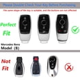 thumbnail image 2 of Zinc Alloy Key Fob Cover,Keychain,Full Protection Car Key Case for Benz 2019-2021 A-Class C-Class G-Class 2017-2020 E-Class S-Class 2018-2022 CLS Smart Keyshell Accessories,Gun Color, 2 of 7