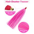 thumbnail image 2 of BLUEWING Fishing Teaser Lure 3pcs Mylar Hair Duster Skirt Lure Mylar Teaser Skirt Bucktail Teaser Tail Trolling Skirt for Saltwater Fishing Pink, 2 of 6