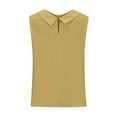 thumbnail image 4 of Womens Cotton Linen Tank Tops, Sleeveless Shirts for Women Casual Solid Color Lapel Crewneck Dressy Blouses, 4 of 4