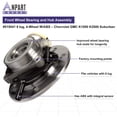 thumbnail image 2 of SCITOO Compatible with 515041 Front Wheel Hub Bearing Assembly fit 1996 1997 1998 1999 2000 Chevy GMC 8 Lugs w/ABS, 2 of 4