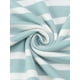 thumbnail image 5 of INSPIRAR CHIC Ropa de dormir para mujeres, vestido de noche de algodón a rayas con mangas 3/4, cuello redondo, midi, color contrastante, suave, talla XS, verde, 5 of 6