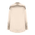 thumbnail image 6 of TKLPEHG Long Sleeve Tops for Women Lapel Button Satin Shirt Lightweight Loose Fall Tops Fashion Solid Color Casual Comfy Blouses Pullover (Gold,L), 6 of 8