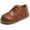 Brown, variant on DADAWEN Boys Lace Up Dress Shoes Brown School Uniform Oxford for 7 Toddler