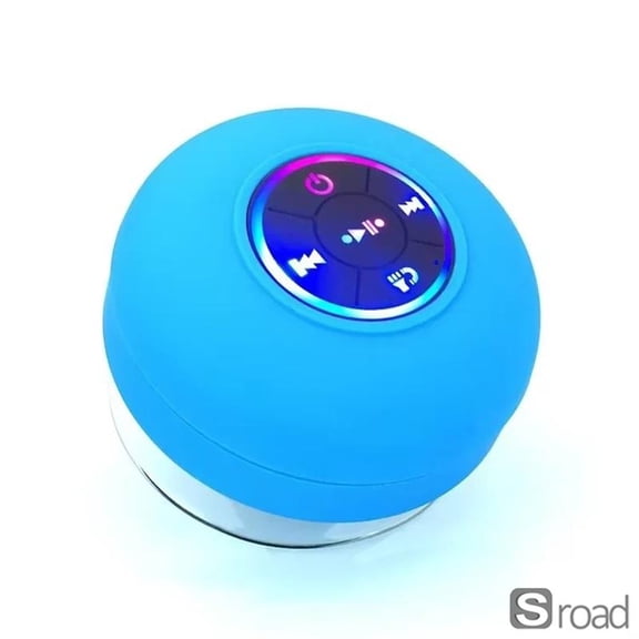 IPX4 Waterproof Bluetooth Speaker With Suction Cup, Portable Wireless Shower Speaker, Hands-Free Calling, 10H Playtime For Bathroom, Pool, Beach, Car​,Blue,One Size