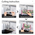thumbnail image 5 of Yayeee Faucet Mat for Kitchen Sink 14.7" Diatomite Long Splash Guard Pad, White Vibrant Flowers, 2 Pack, 5 of 7
