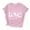 Pink, variant on Womens Valentines Short Sleeve Tshirt Cute Crew Neck Graphic Tees Love Heart Casual Romantic Valentine Tee Tops, S Pink