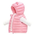 thumbnail image 6 of XBASW Kids Toddlers Baby Girls Boys Winter Vest Solid Color down Cotton Waistcoat Ears Hooded Warm Sleeveless Jacket Outerwear 1-6T, 6 of 9