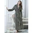 thumbnail image 5 of Artfasion Womens Long Bathrobe Plus Size Warm Soft Spa Plush Sleeping Robe Nightdress, 5 of 5