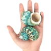 Sinkoo 2Pcs Boutique Hermit Crab Shells Medium to Large, 2.1"-2.6" Natural SeaShells Opening Size 0.7" - 0.9", for Hermit Crab Turbo Growth Shells Supplies Animal Accessories