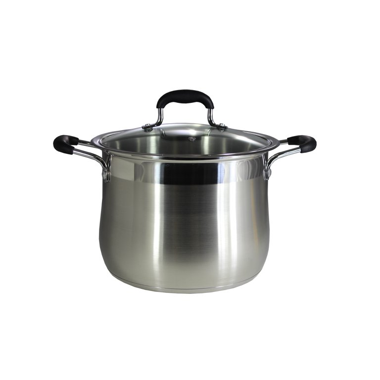 CONCORD Stainless Steel Stock Pot with Glass Lid (Induction