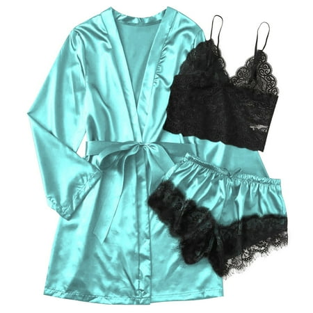 CZSCPDAW Lingerie For Women Sexy Lace Plus Size Underwear Pajamas Women For Women Satin Nightwear Sexy Nightgown Satin Pajamas Women Nightdress Lingerie Robes Underwear Sleepwear Nightdress