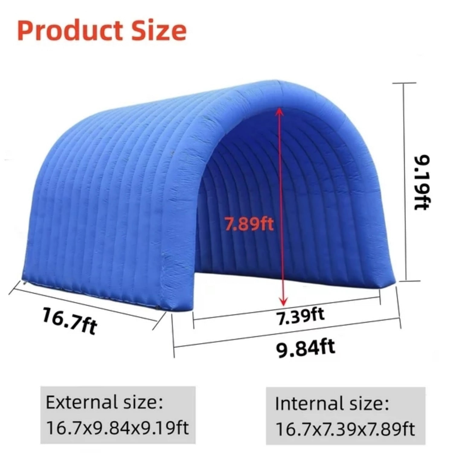 Sayok 16.7x9.84x9.19ft Inflatable Tunnel Built-in Blower Sport Entrance Tent for Advertising Events, Schools