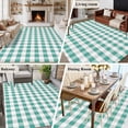 thumbnail image 6 of 5x7 Washable Area Rug, Green White Non-Slip Large Rectangle Rug for Living Room Bedroom, Grey Buffalo Plaid Texture Indoor Floor Mat for Home Decor, 6 of 9
