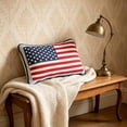 thumbnail image 6 of Flag Decorative Throw Pillow Cover, Knitted Patriotic Pillow Cover with Velvet Back, Home Decor Accent Pillow, 9in x 15in Polyester Cushion For Living Room, Bedroom, Office, Sofa, 6 of 6