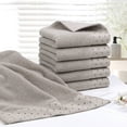 thumbnail image 2 of Unique Bargains Cotton 600 GSM Absorbent Hand Towel Set 14" x 30" Bone 6 Pcs, 2 of 8
