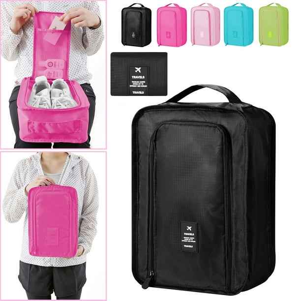 Caja de Transporte Multifuncional Portátil para Guardar y Transportar Zapatos | Bolsa Plegable para Zapatos Estilo Coreano | Organizador de Zapatos de Mano | Material: Poliéster | Tamaño: 30 X 21 X 1