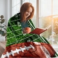 thumbnail image 3 of American Football Field Blanket, Football Sports Gifts for Football Lovers, Throw Blanket Bedding Room Decor Flannel Blanket Soft Plush Warm Fleece Blankets&Throws for Couch Living Room 60"x50", 3 of 6