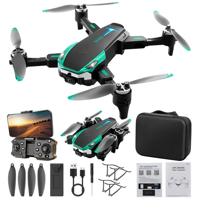 Pisexur Electrónica para Hombres S25 Drone Sin Escobillas Eléctrico Evita Obstáculos Fotografía Aérea Avión de Control Remoto Cuadricóptero Electrónica para Niños, Organizador de Electrónica