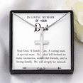 thumbnail image 2 of A Special Family Man Dad Memorial Dad Memorial Cross Necklace Sympathy Loss of Father Condolence Message Card, 2 of 20