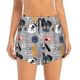 thumbnail image 2 of Balery Dog Pantalones cortos deportivos para mujer con forro y dos bolsillos, elásticos, para entrenamiento, gimnasio, yoga-Medium, 2 of 7