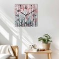 thumbnail image 3 of Pink Teal Forest Wooden Wall Clock Silent Non Ticking, Modern Oil Painting Art Square Wall Clocks Battery Operated, Decor Clock for Home Office, Living Room, Kitchen, 10 Inch, 3 of 9