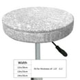 thumbnail image 2 of Goofa Silver Glitter Printed Stool Covers Round, Waterproof Round Bar Stool Covers Anti-Slip Round Bar Stool Seat Cover with Elastic Bands Durable -14 inch, 2 of 7
