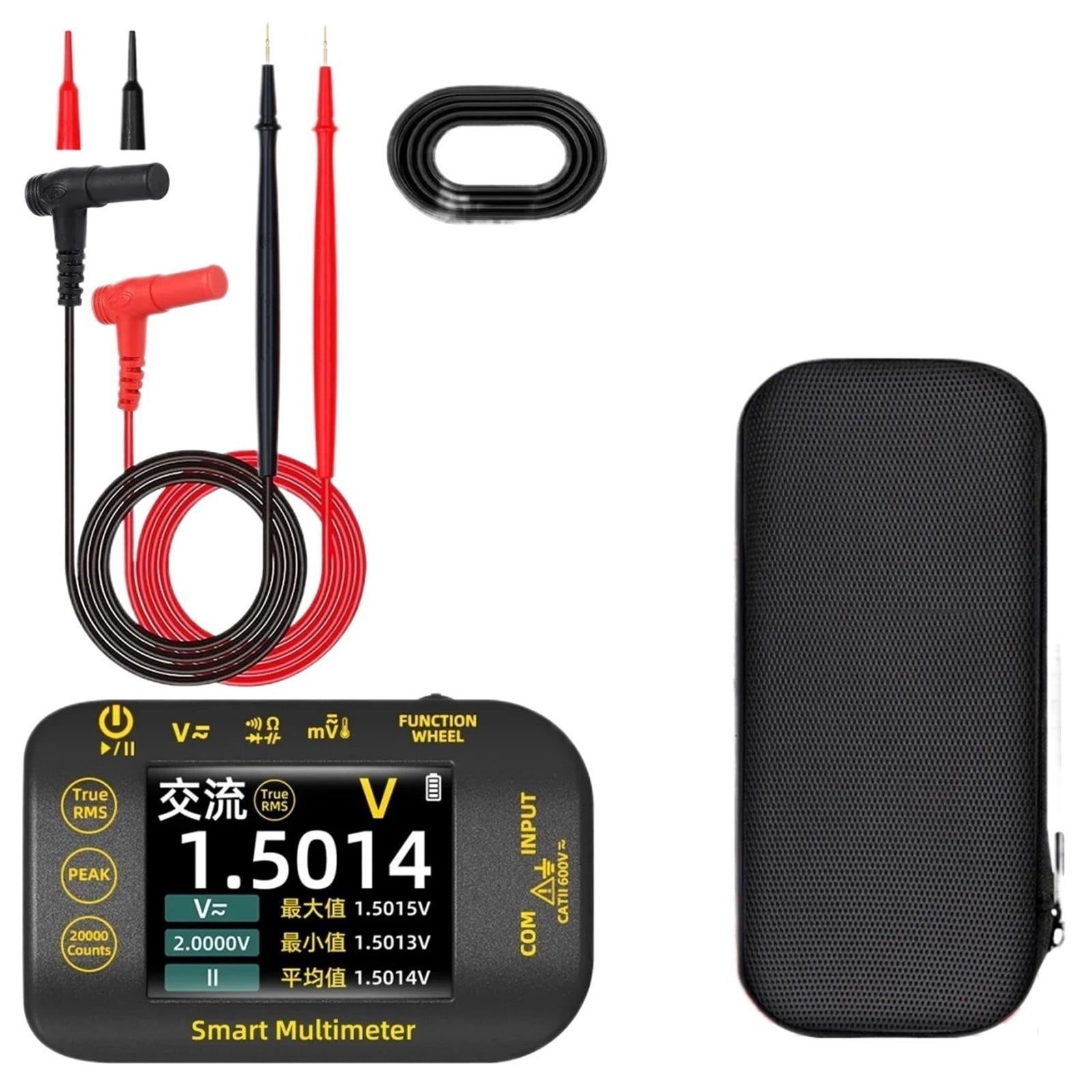 Smart Rechargeable Digital Multimeter True RMS 20000 Count 1000V DC AC Voltage Multimeter Mini Color LCD Multimeter ,Battery Test