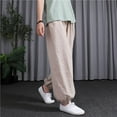 thumbnail image 4 of BLVB Women's Casual Cotton Linen Baggy Pants with Elastic Waist Loose Summer Beach Lantern Trouser with Pockets, 4 of 7